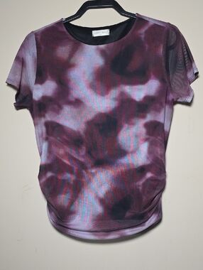 Frankee & Skylarr Mesh Look Top 1X Ruched Side